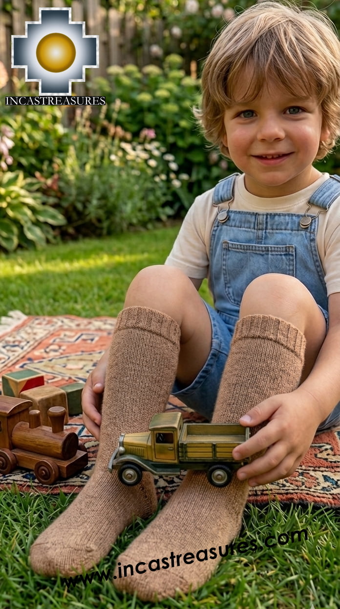 Long Alpaca Socks solid-color - Product id: ALPACASOCKS09-14 Photo01